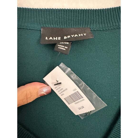 NWT Lane Bryant Teal Green Knit Sweater Top 26 28 3X - Picture 3 of 7